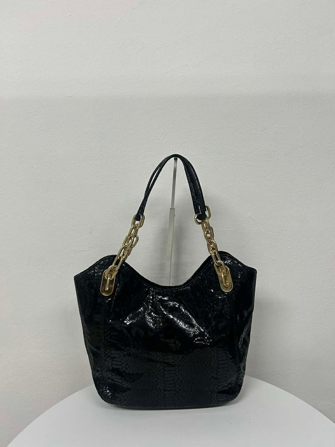 마이클코어스 빈티지 파이톤 체인 호보백 숄더 토트백 상품이미지4