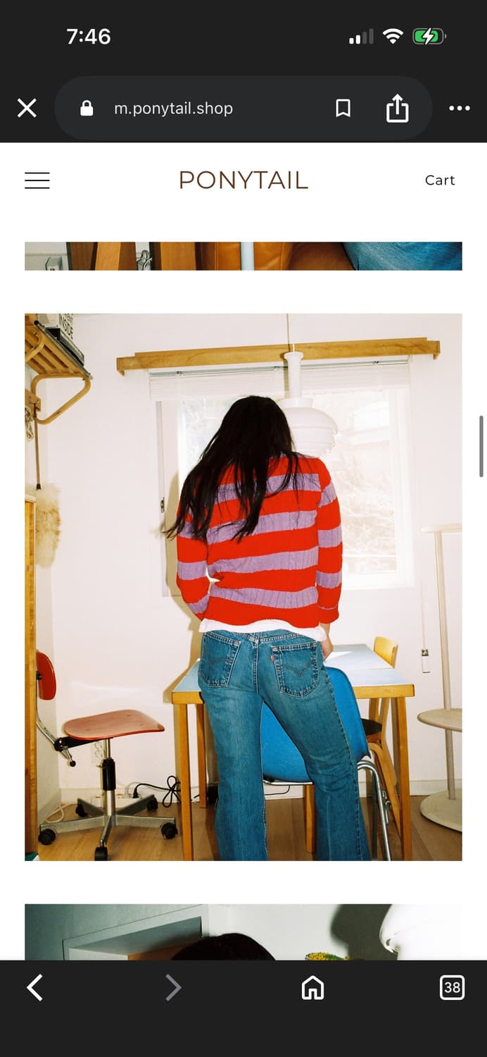 포니테일 스트라이프 니트 poppy sweater 상품이미지2