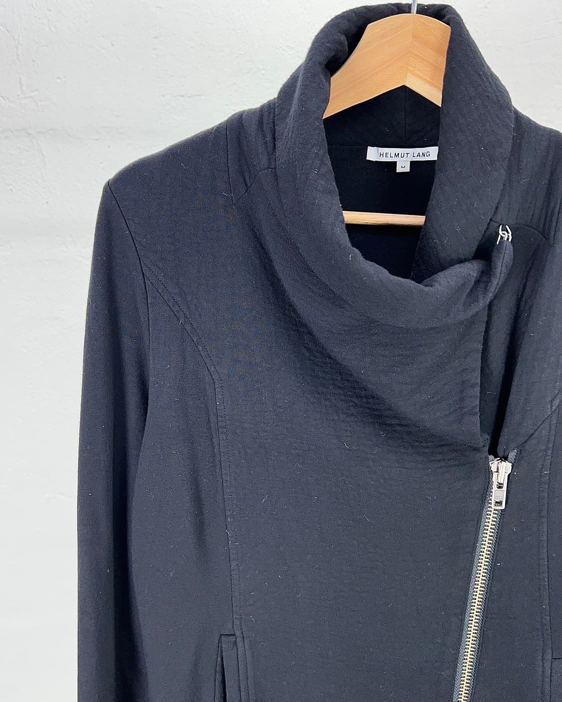 헬무트랭 블랙 비대칭 언발런스 모달 집업 마운틴 자켓 상품이미지3