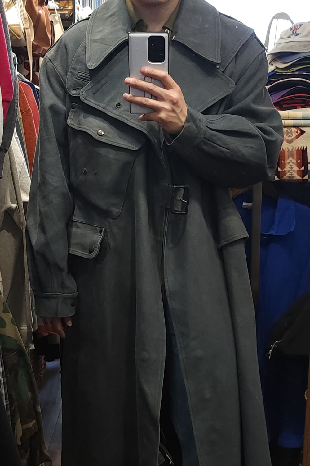 1940s 영국군 오리지널 디스패치 모터사이클 코트 그레이 컬러 상품이미지9