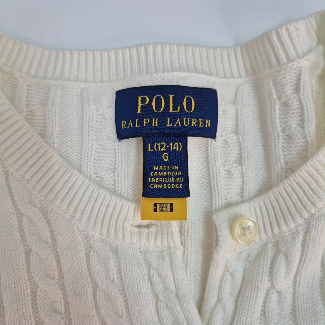 폴로 랄프로렌 신형 큐알택 케이블 걸즈 니트 가디건(L) 상품이미지4