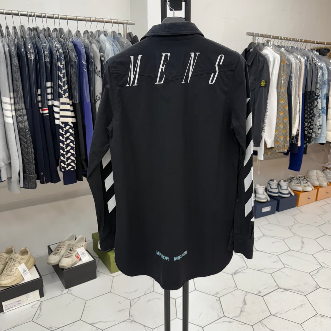 [백화점/XS] 오프화이트 디아고날 오버핏 자켓 상품이미지2