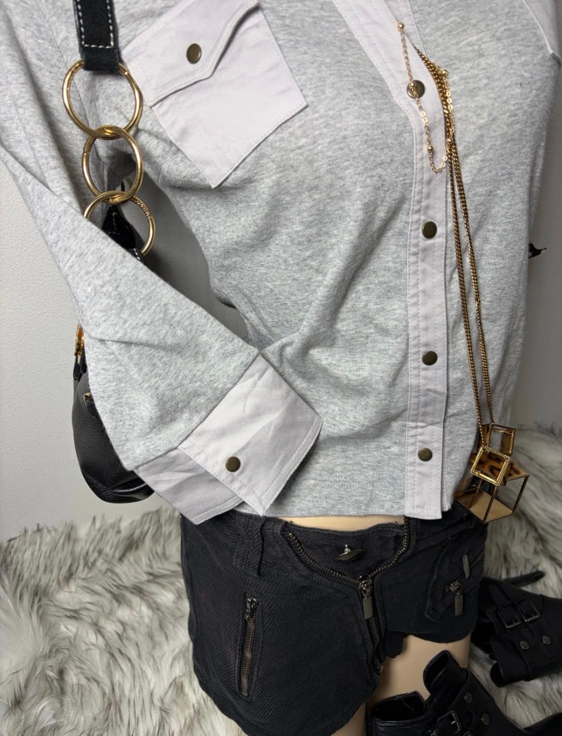 y2k 버튼 긴팔 상품이미지3