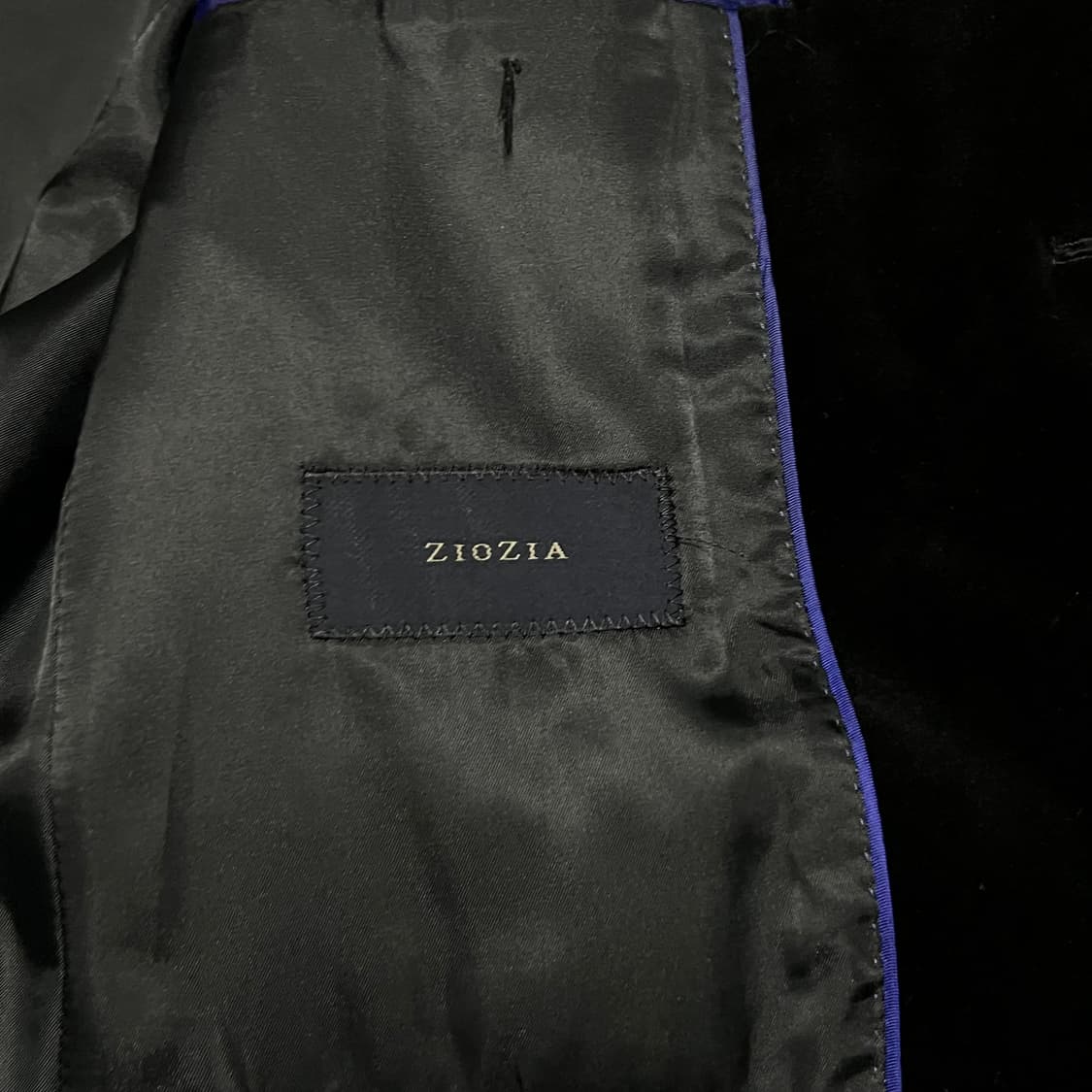 지오지아 남성 싱글 벨벳 블레이저 정장자켓 [블랙] L/100 상품이미지5