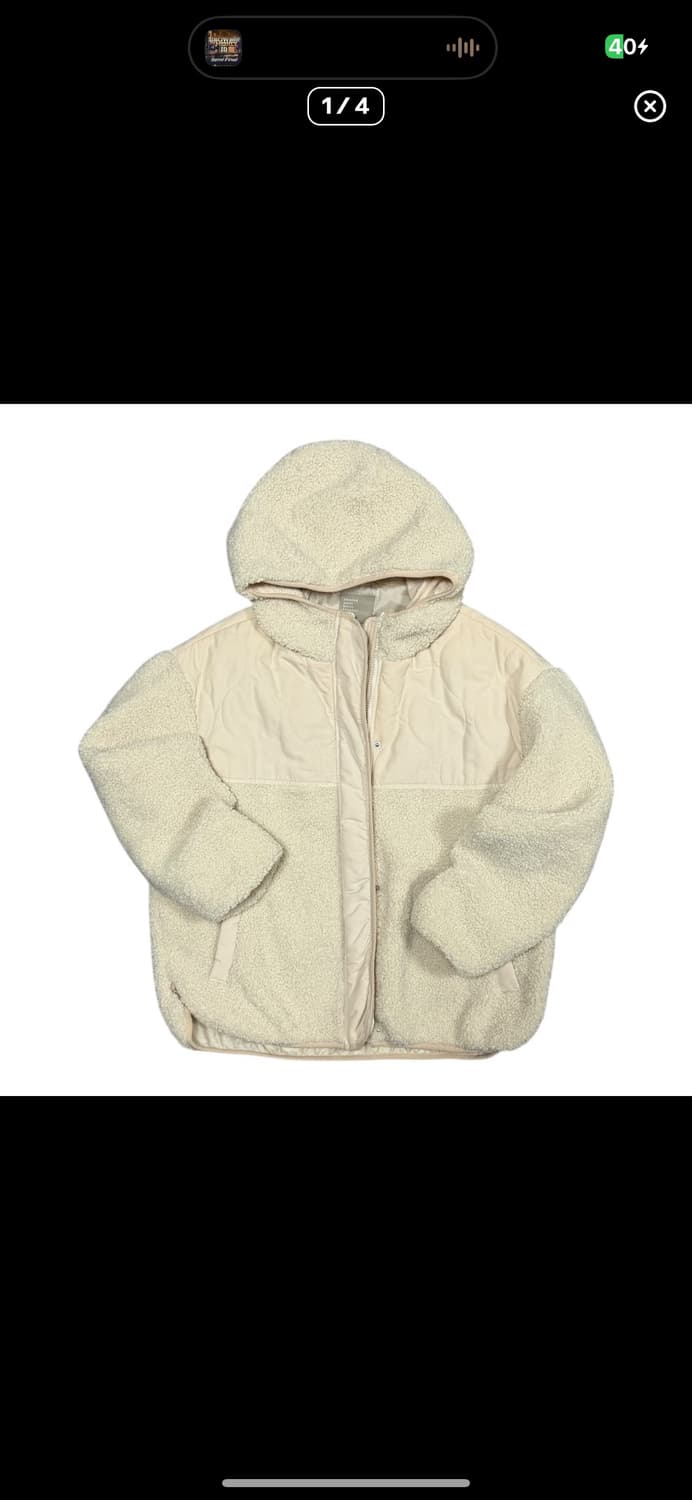  (바배) 스파오 후드 퀄팅 뽀글이 패딩 점퍼 상품이미지1