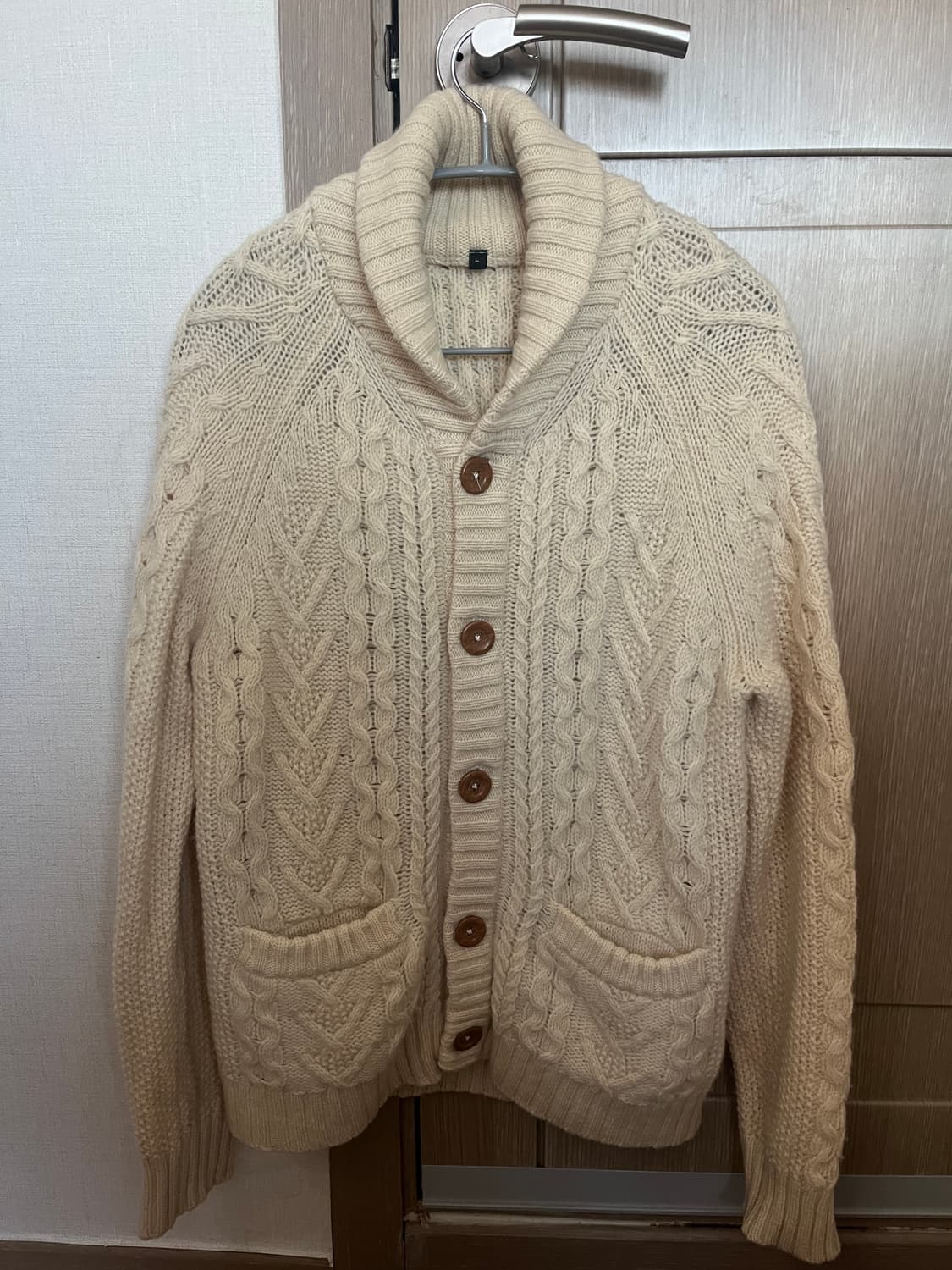 모리걸 울 가디건 코위찬 우드단추 하구미 상품이미지1