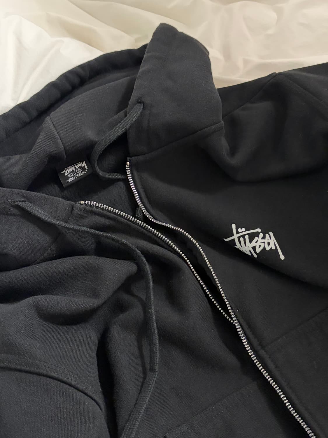 Stussy Basic Stussy Zip Hoodie Black  상품이미지5