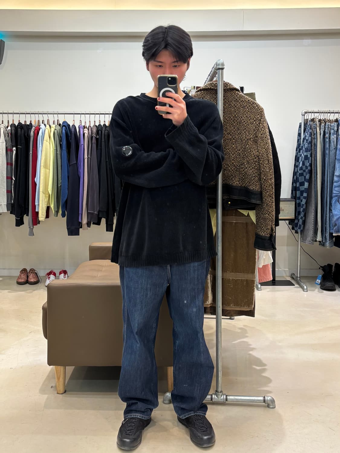 씨피컴퍼니 풀 립 크루넥 니트 상품이미지7