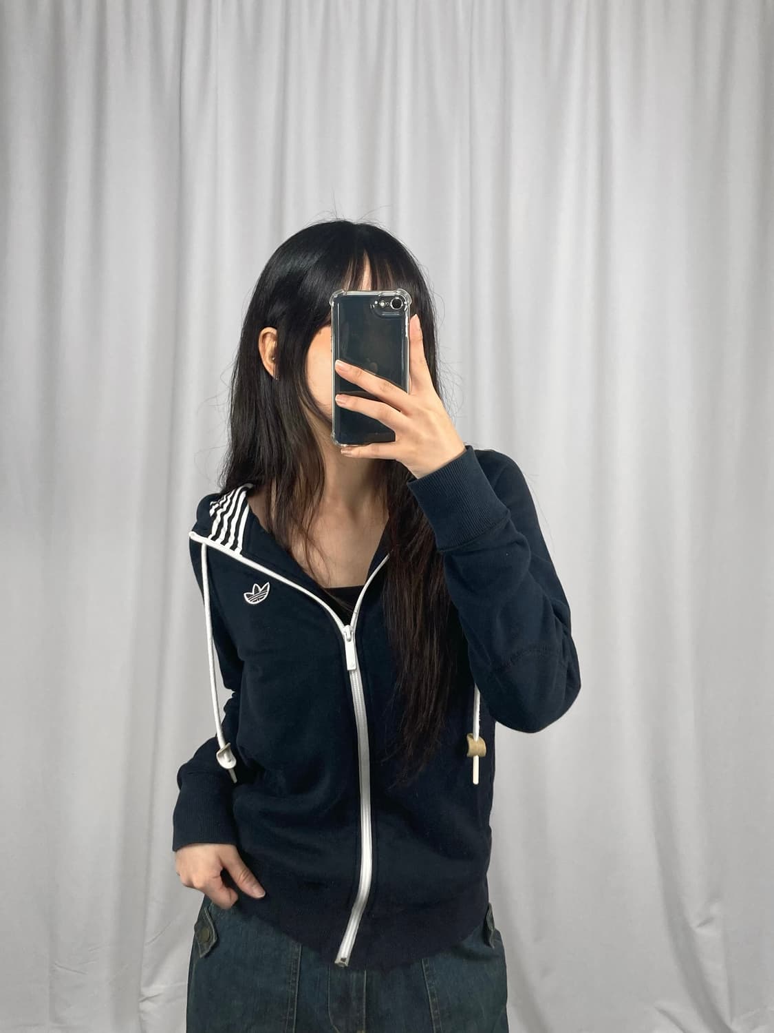아디다스 다크 네이비 후드집업 상품이미지1