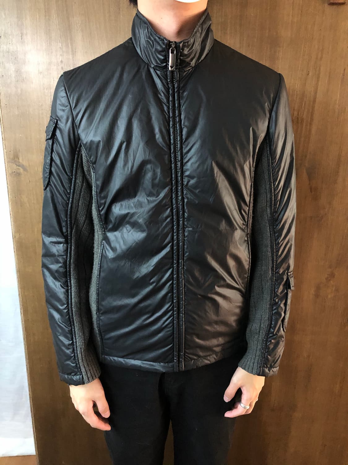 Emporio armani 니트 도킹 집업 자켓 XL 상품이미지8