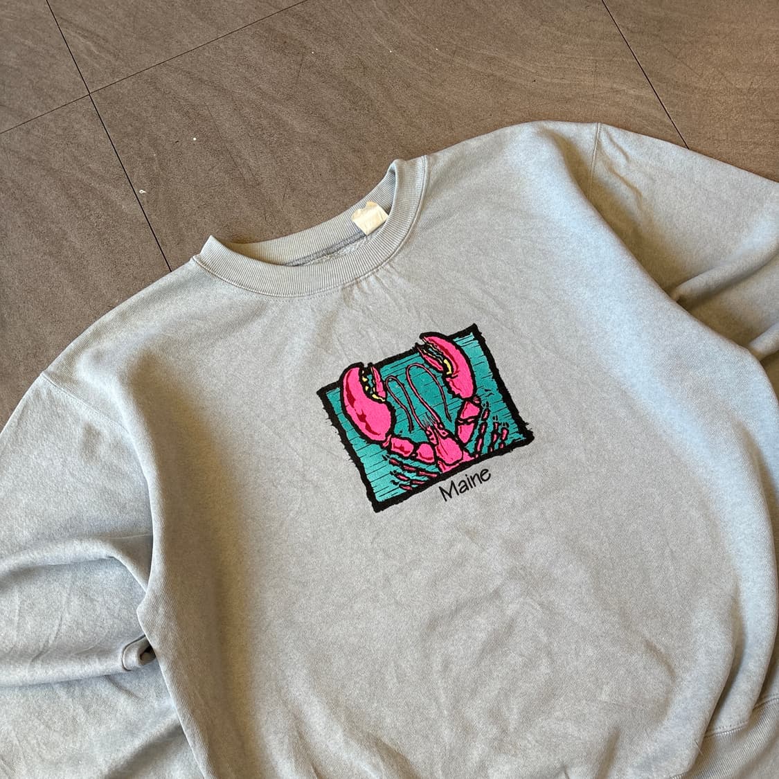 90s 90년대 미국 생산 빈티지 스카이블루 스웻셔츠 상품이미지2