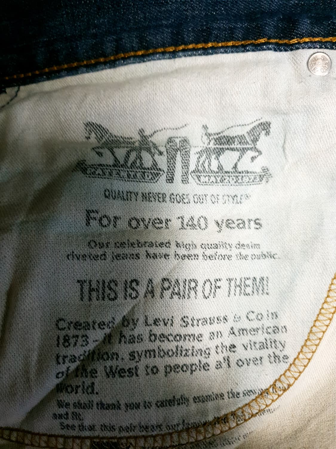 리바이스 블랭크탭 569 루즈 스트레이트 워싱 데님팬츠 인디고 (34) 상품이미지5