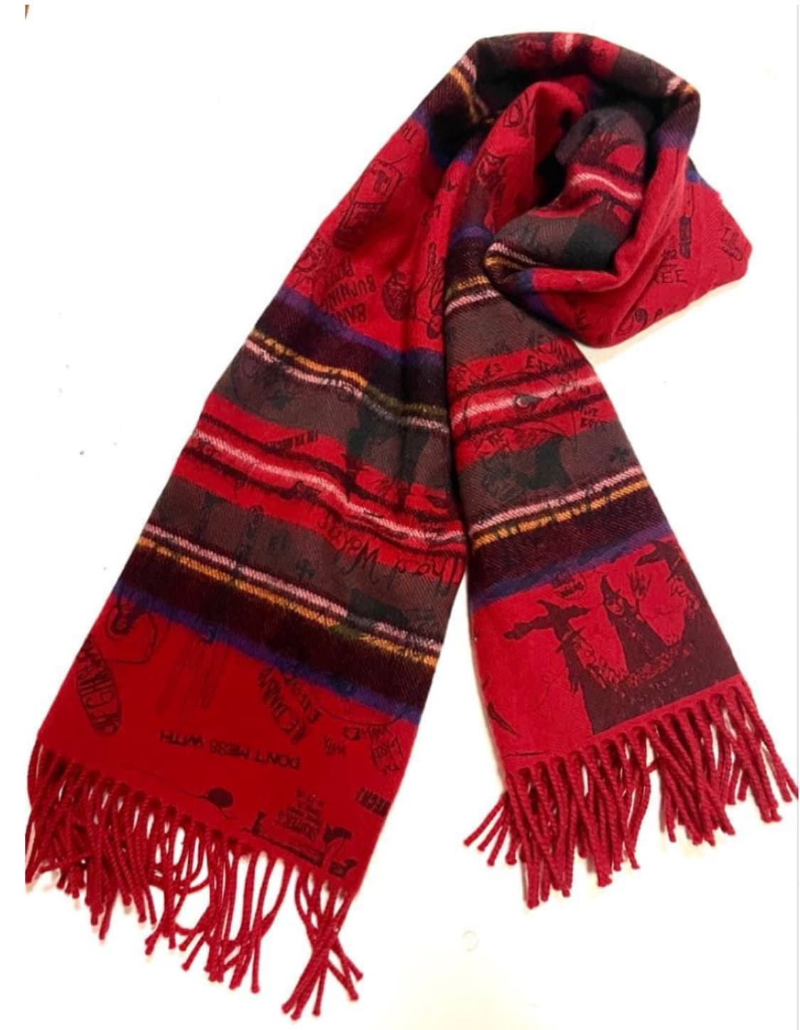 히스테릭 글래머 존 스콧 스코틀랜드 퓨어 울 목도리 머플러 스툴 상품이미지1