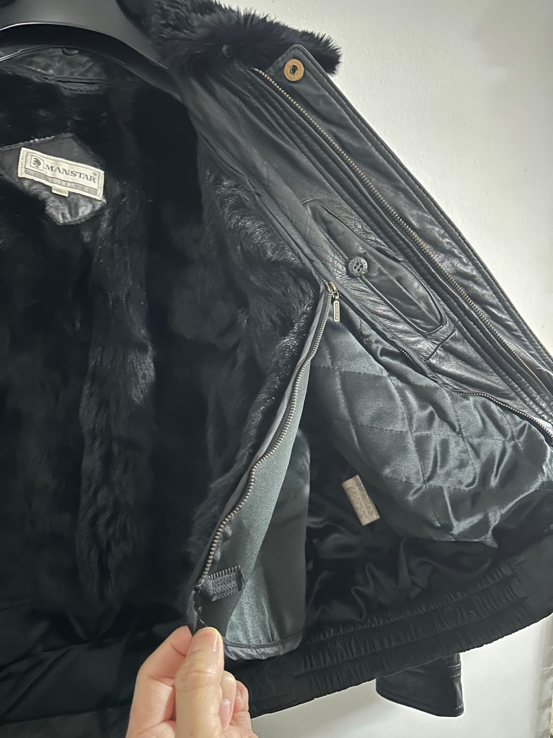 빈티지 양가죽 블루종 점퍼 남자 M사이즈 상품이미지7