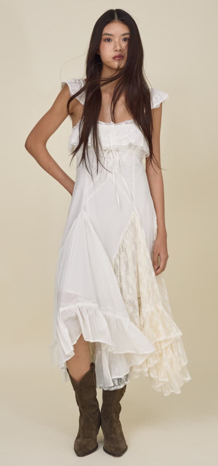 글로니 화이트 원피스 상품이미지1