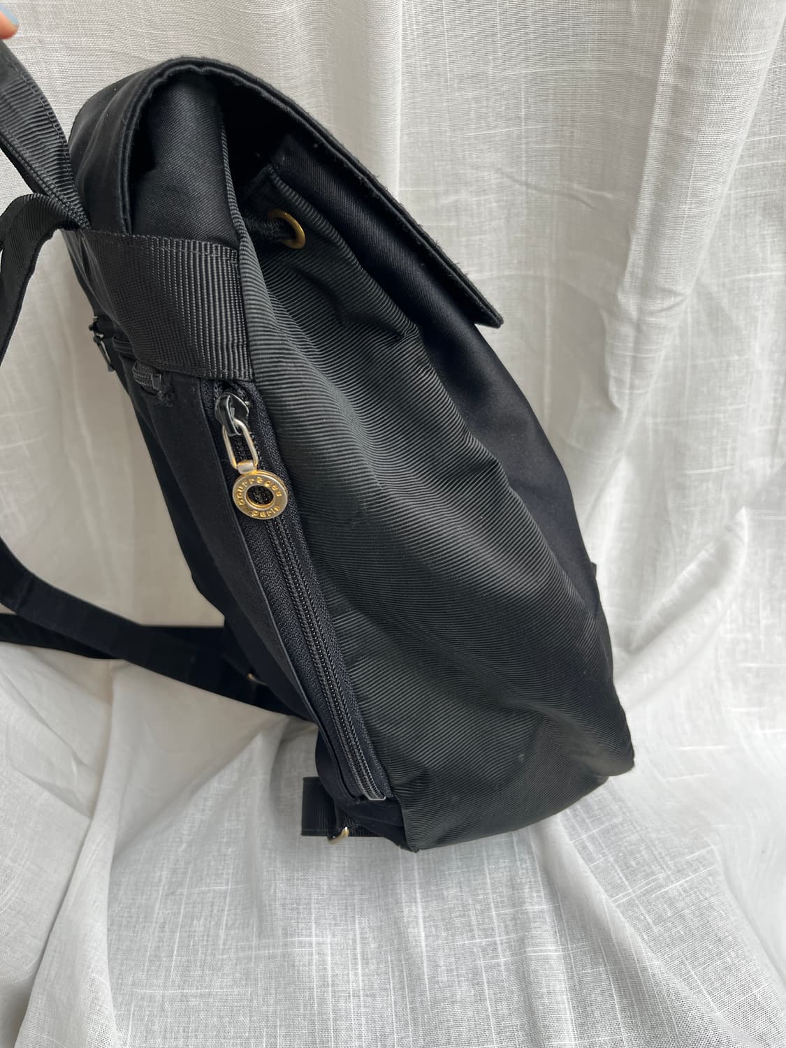 90s Courreges 꾸레쥬 로고 나일론 백팩 블랙 상품이미지9