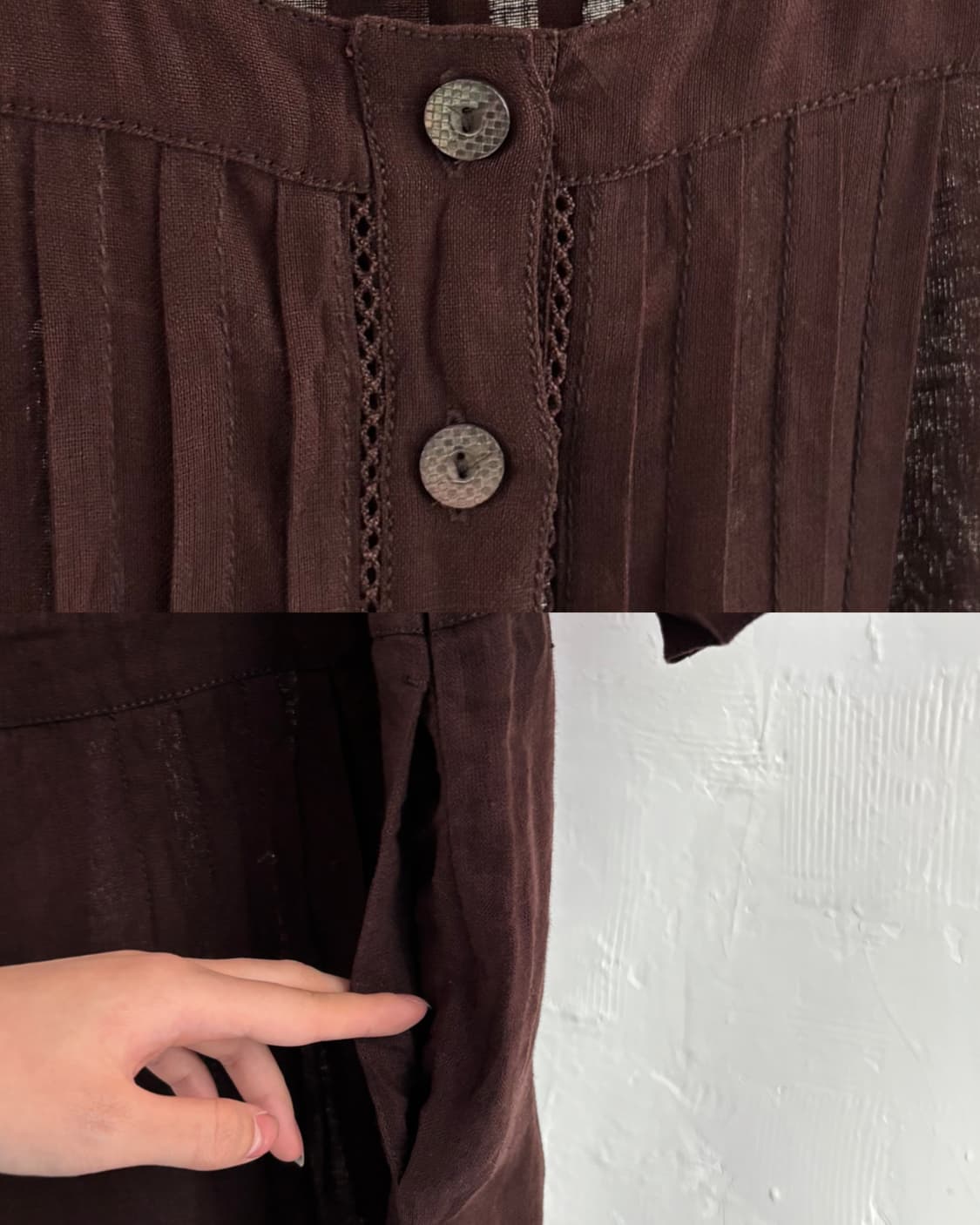 Max Mara 막스마라 브라운 컬러 린넨 원피스 상품이미지10