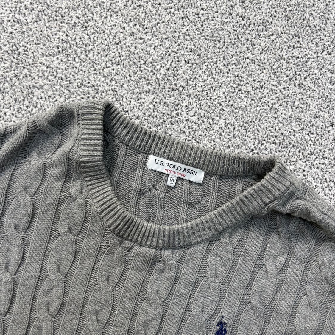 3XL US 폴로 어센 꽈배기 니트 0309J 상품이미지2
