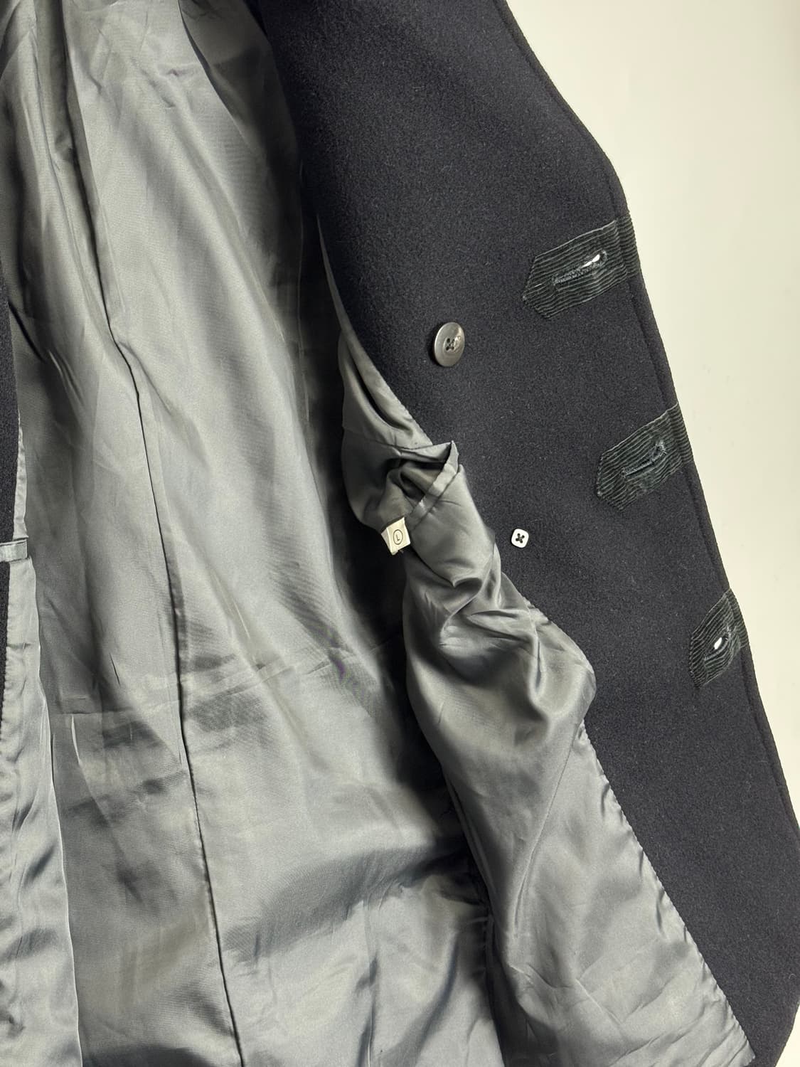 90s 올드 유니클로 피코트 블랙 L 상품이미지5