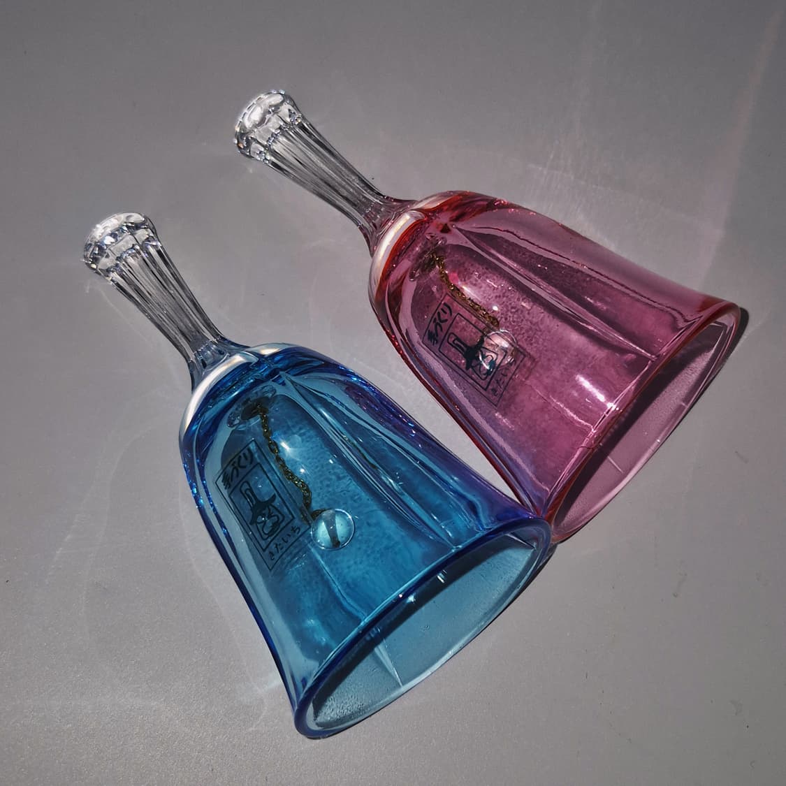 90s 오타루 핸드블로운 컬러 유리 벨 1p 상품이미지8