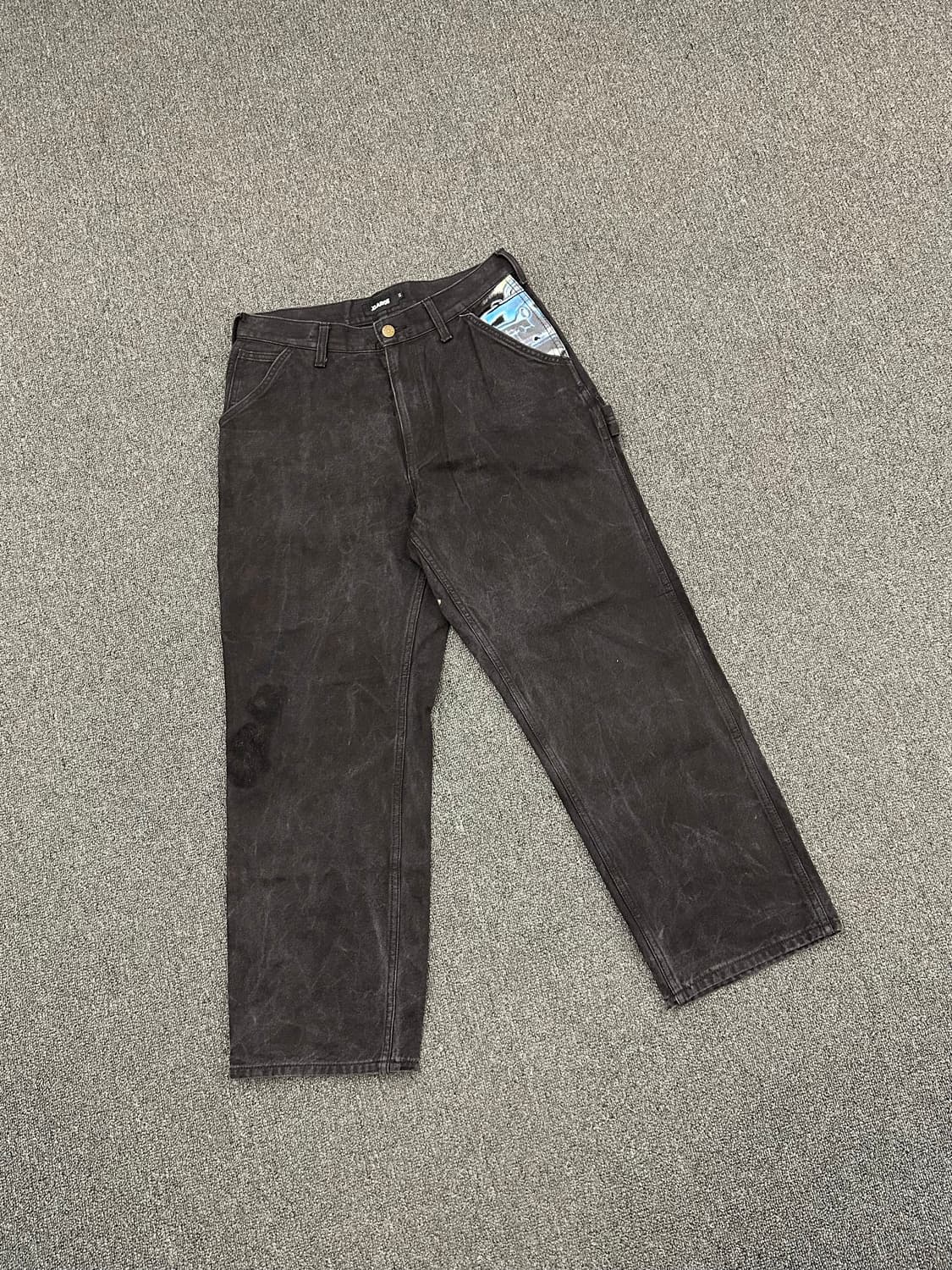 32)XLARGE 빈티지 블랙 그래픽 카펜터 팬츠 상품이미지2