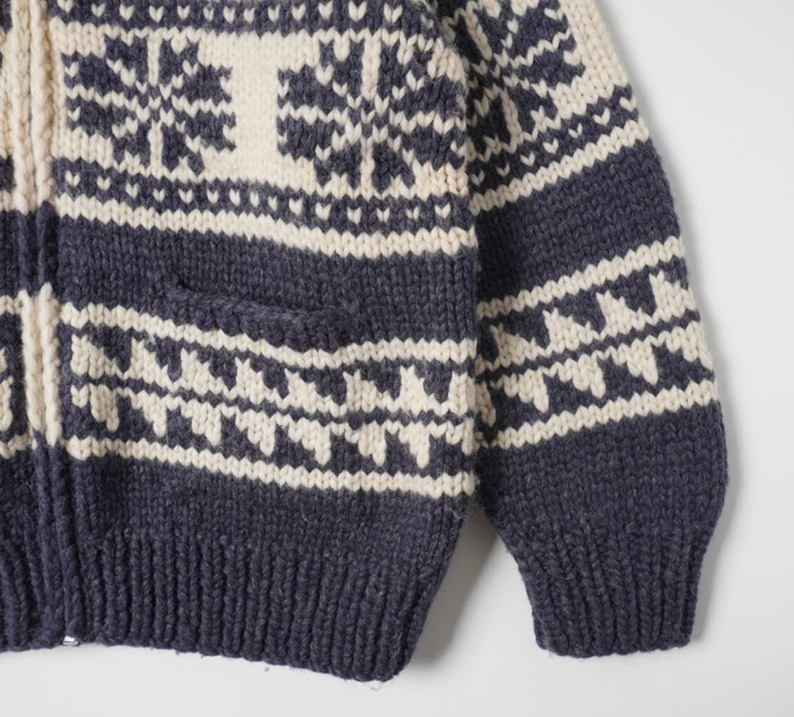 카나타 헤비울 코위찬 핸드니트 집업 스웨터 XL 상품이미지8