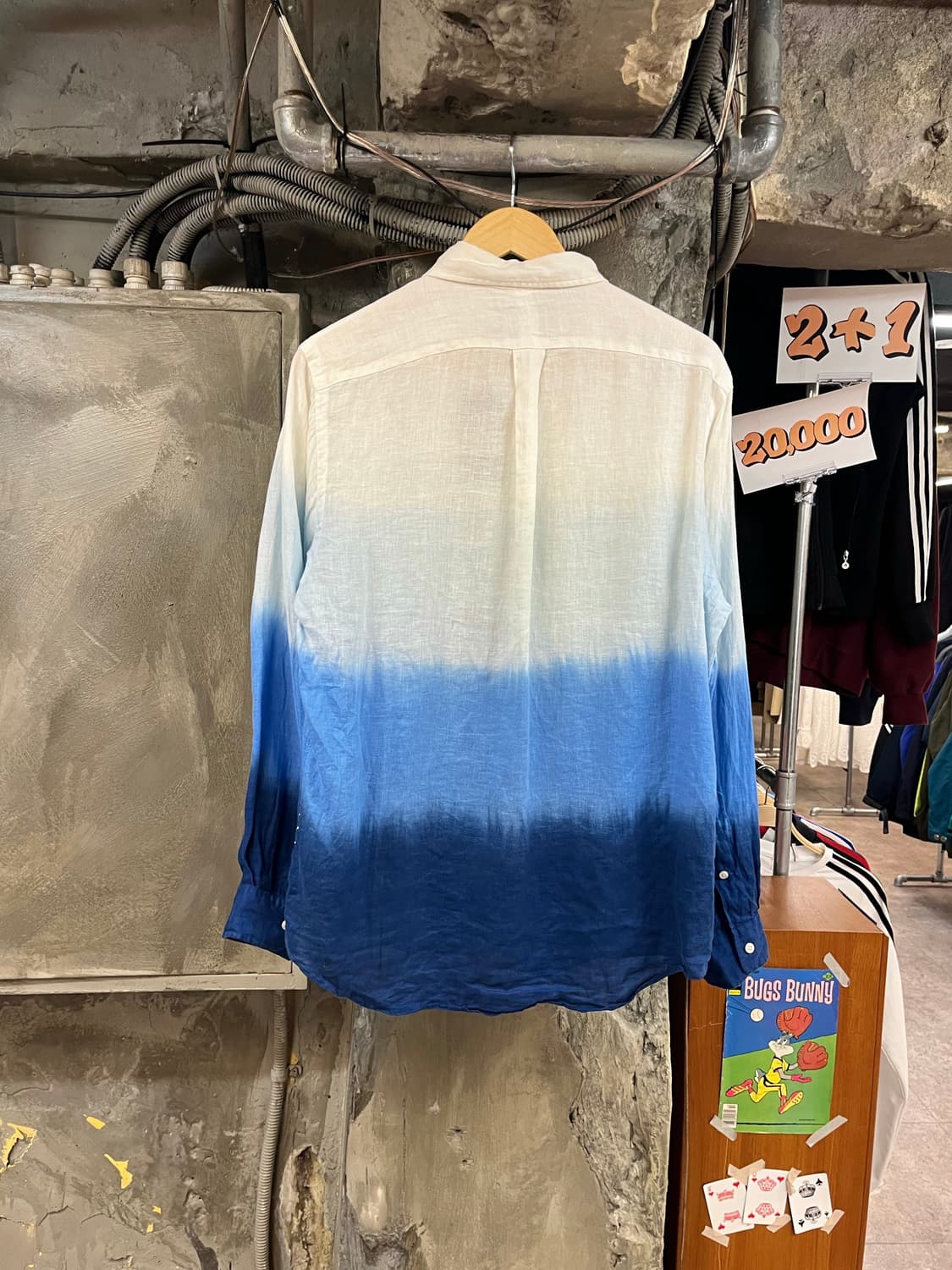 폴로 랄프로렌 린넨 그라데이션 셔츠 블루 M #csz3740 상품이미지2