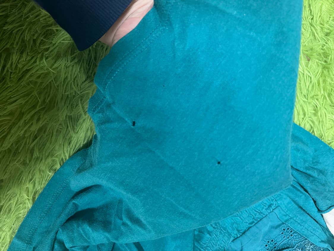 하구미 st 빈티지 레이어드 청록면티 상품이미지3