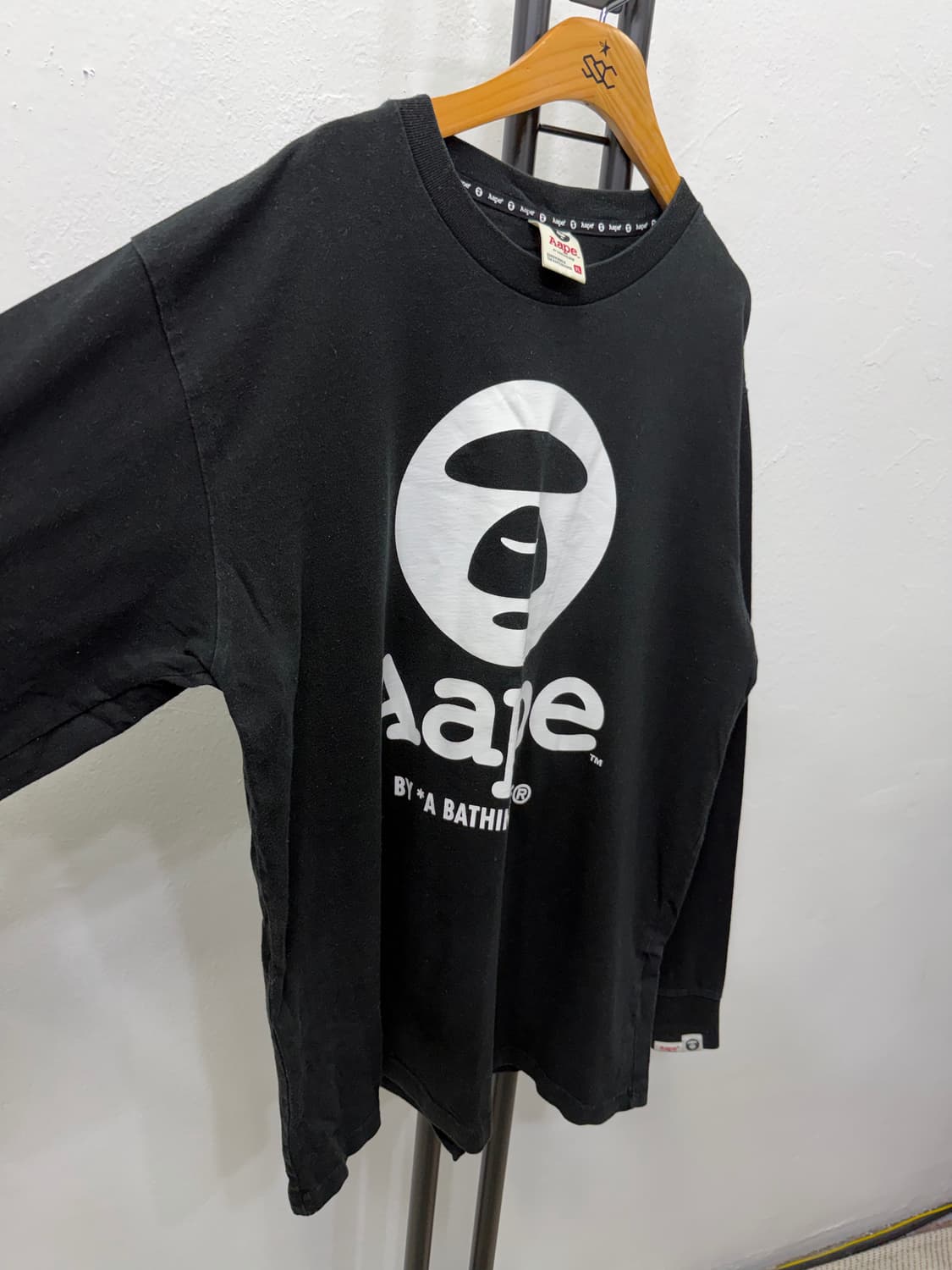 정품) Aape 에이프 블랙 롱슬리브 XL 상품이미지2