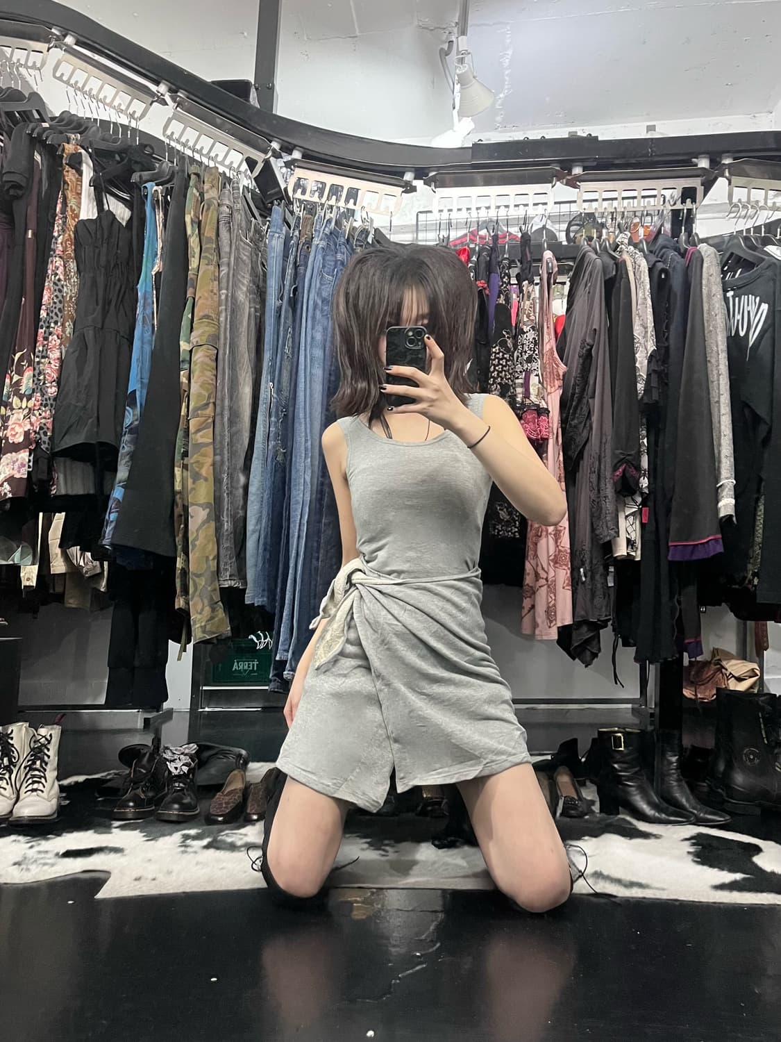 DKNY 랩 스커트 원피스 상품이미지1