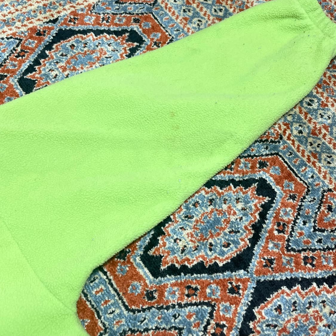 USA VTG 알래스카 자수 연두 플리스 집업자켓 여성S 상품이미지7