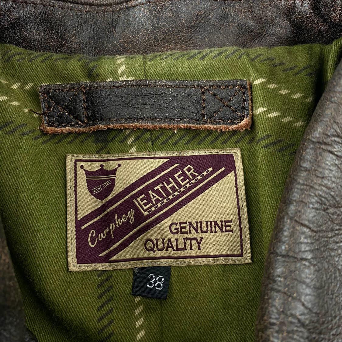 커피 레더 소가죽 디테일 레더 자켓 (97) 상품이미지7