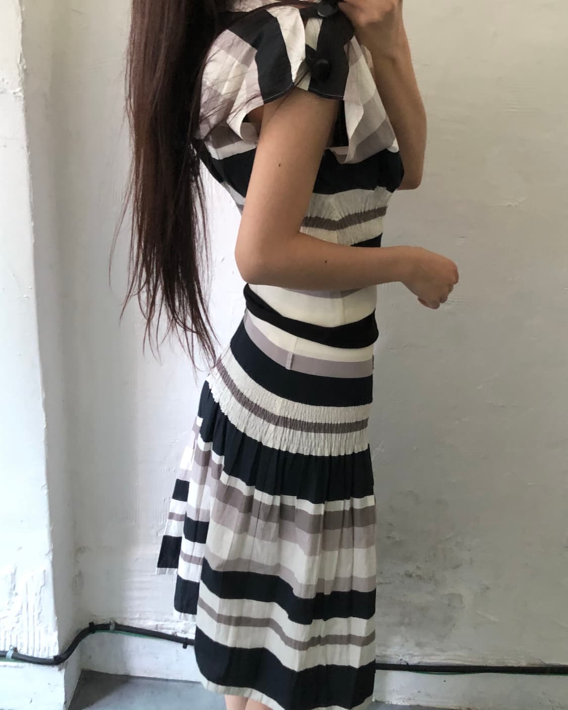 Agnès b. 아네스베 스트라이프 패턴 셋업 상품이미지2
