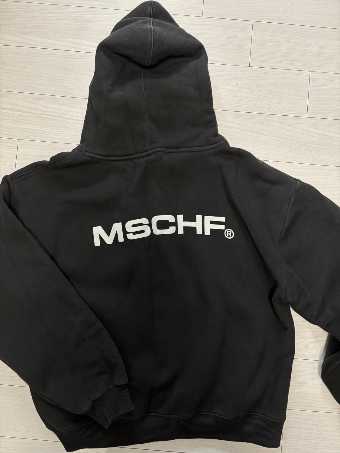 미스치프 기모후드티 블랙 상품이미지2