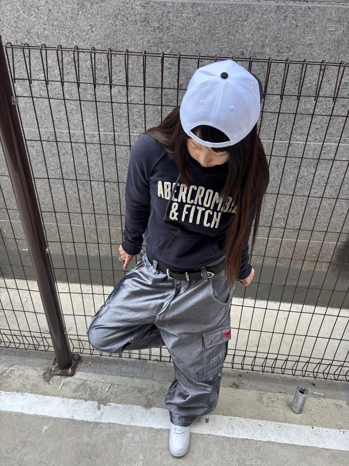 아베크롬비 빈티지 네이비 후드티 상품이미지1