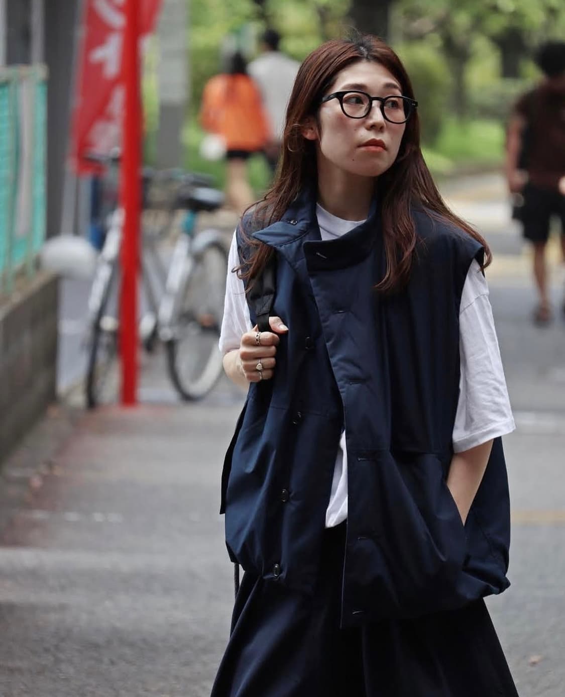 (M/105) 나나미카 인슐레이션 베스트 네이비 상품이미지1