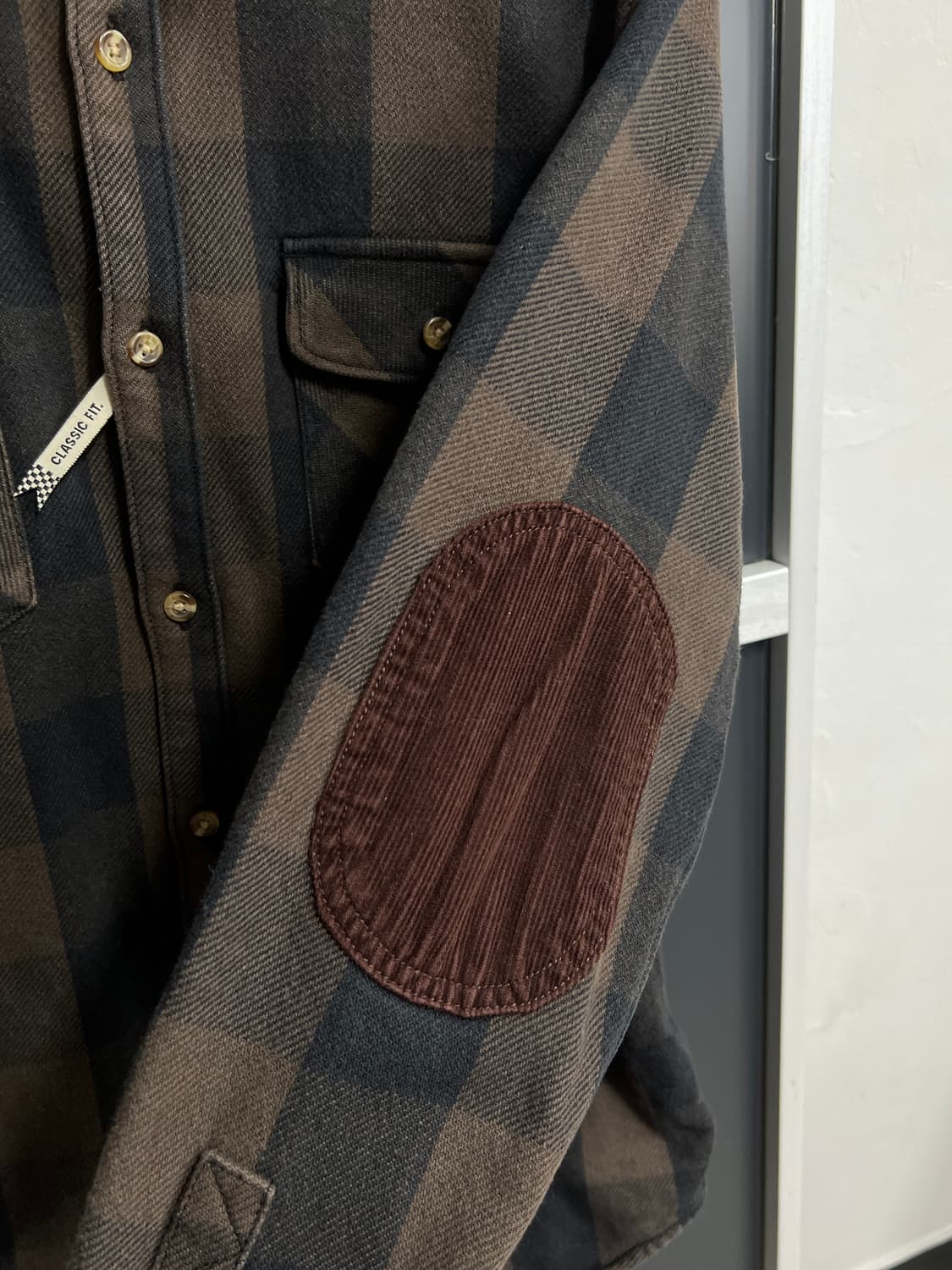 Vans 반스 엘보우 패치 플란넬 체크 셔츠 자켓 상품이미지4