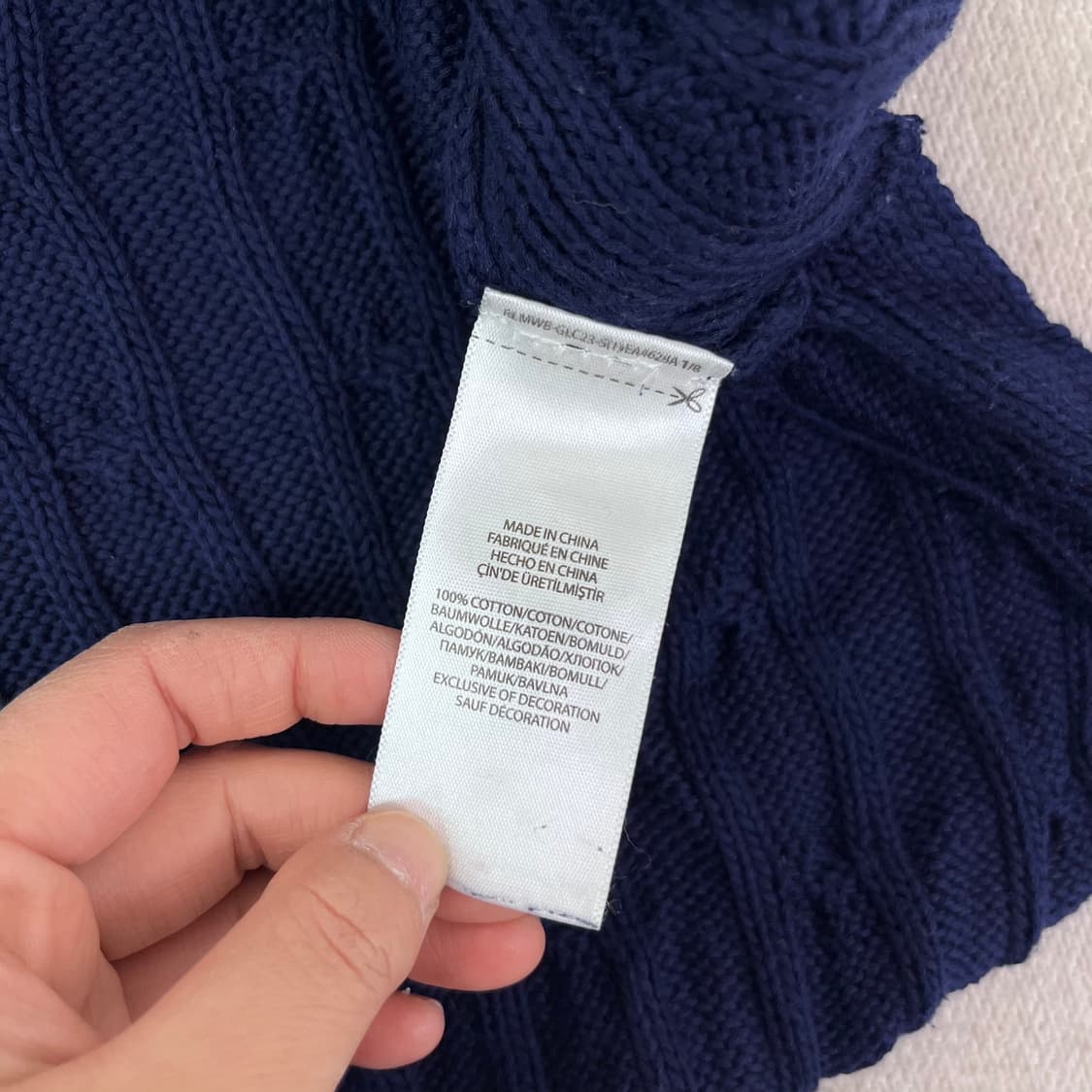 W 100 폴로랄프로렌 신형 브이넥 꽈배기 니트  상품이미지5