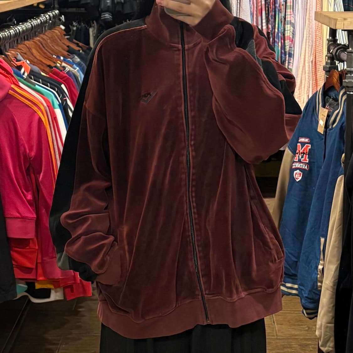 [HI] VTG 벨벳져지 버건디 상품이미지1