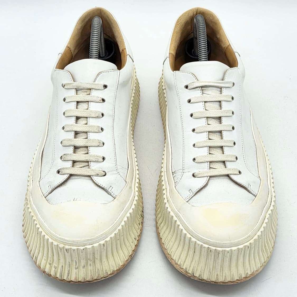  질샌더 레더 로우탑 스니커즈 화이트 (42)  상품이미지5