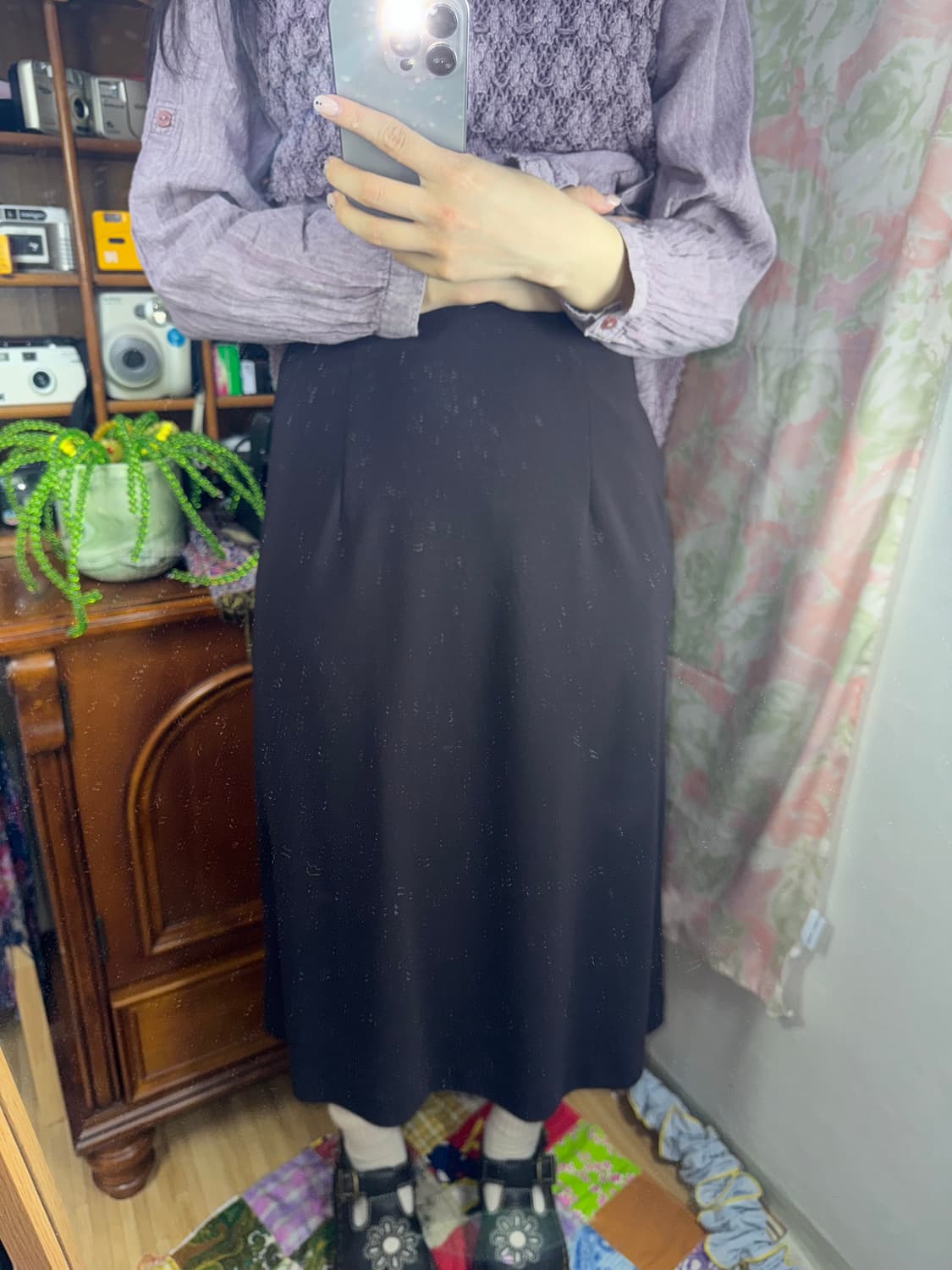 연보라 빈티지 레이스 긴팔 셔츠  상품이미지2