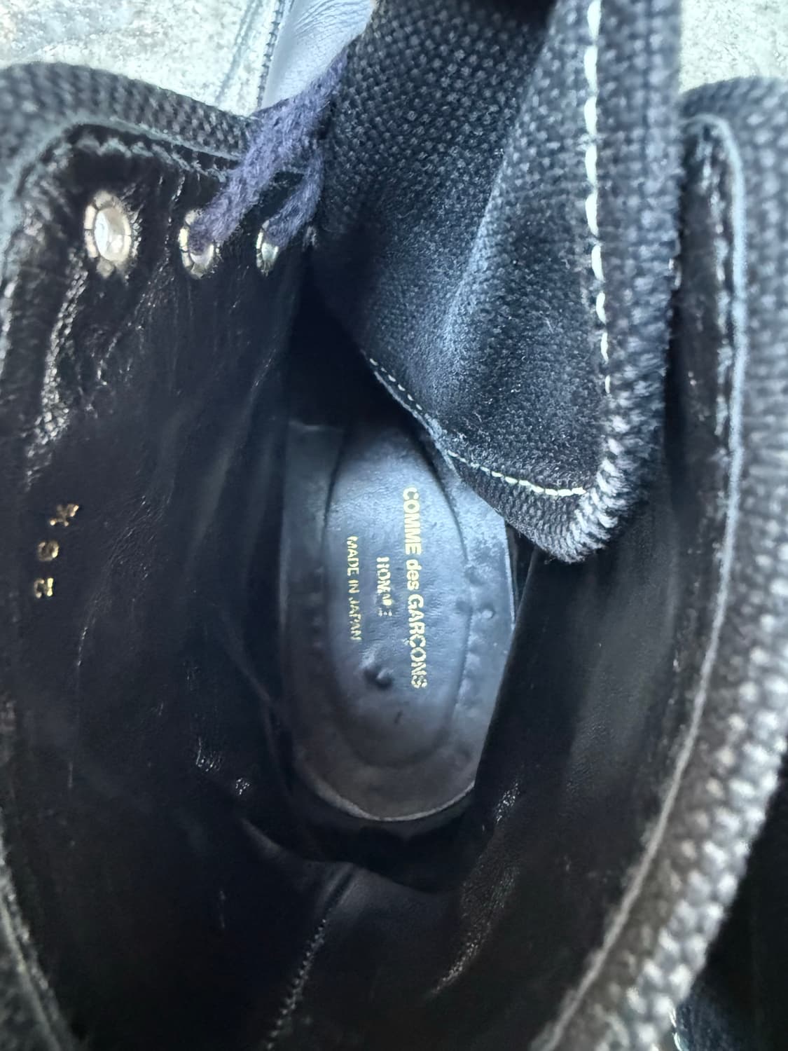 꼼데가르송 옴므 스티치 이중 도킹 부츠 상품이미지6