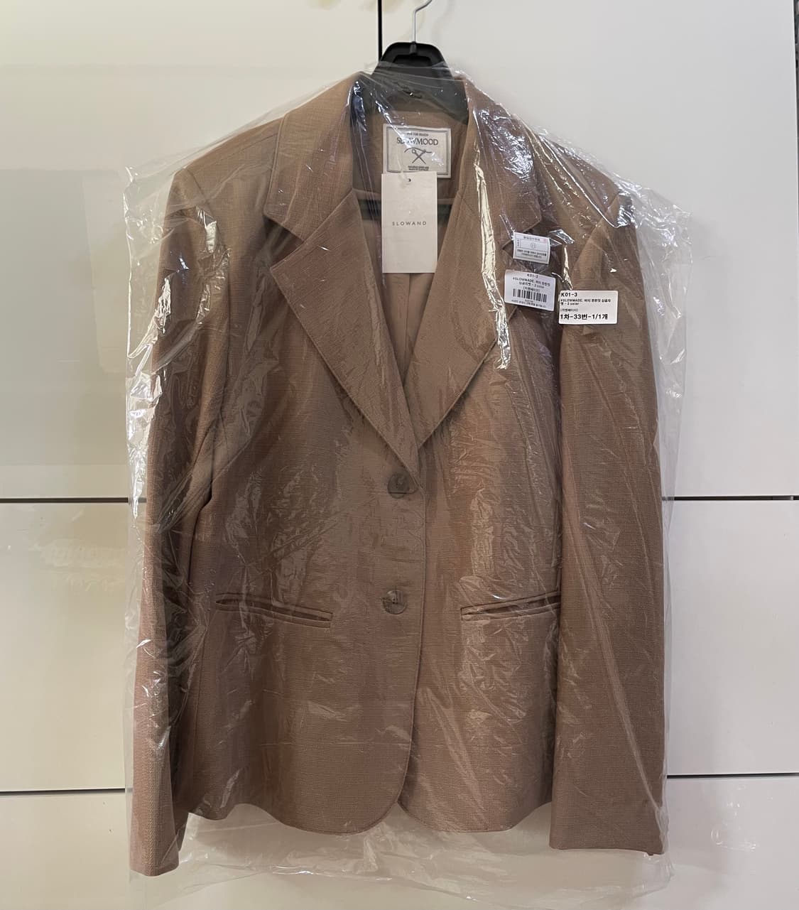 (미착용, 새상품) 슬로우앤드 made. 버터 탄탄핏 싱글자켓 봄옷 상품이미지8
