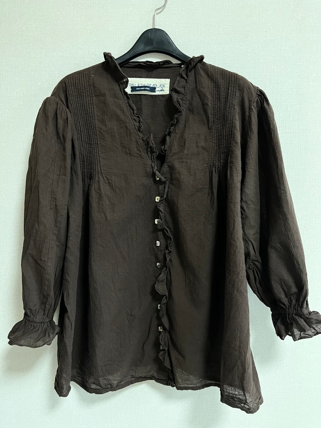 비아플레인 빅토리아 블라우스 브라운 상품이미지7