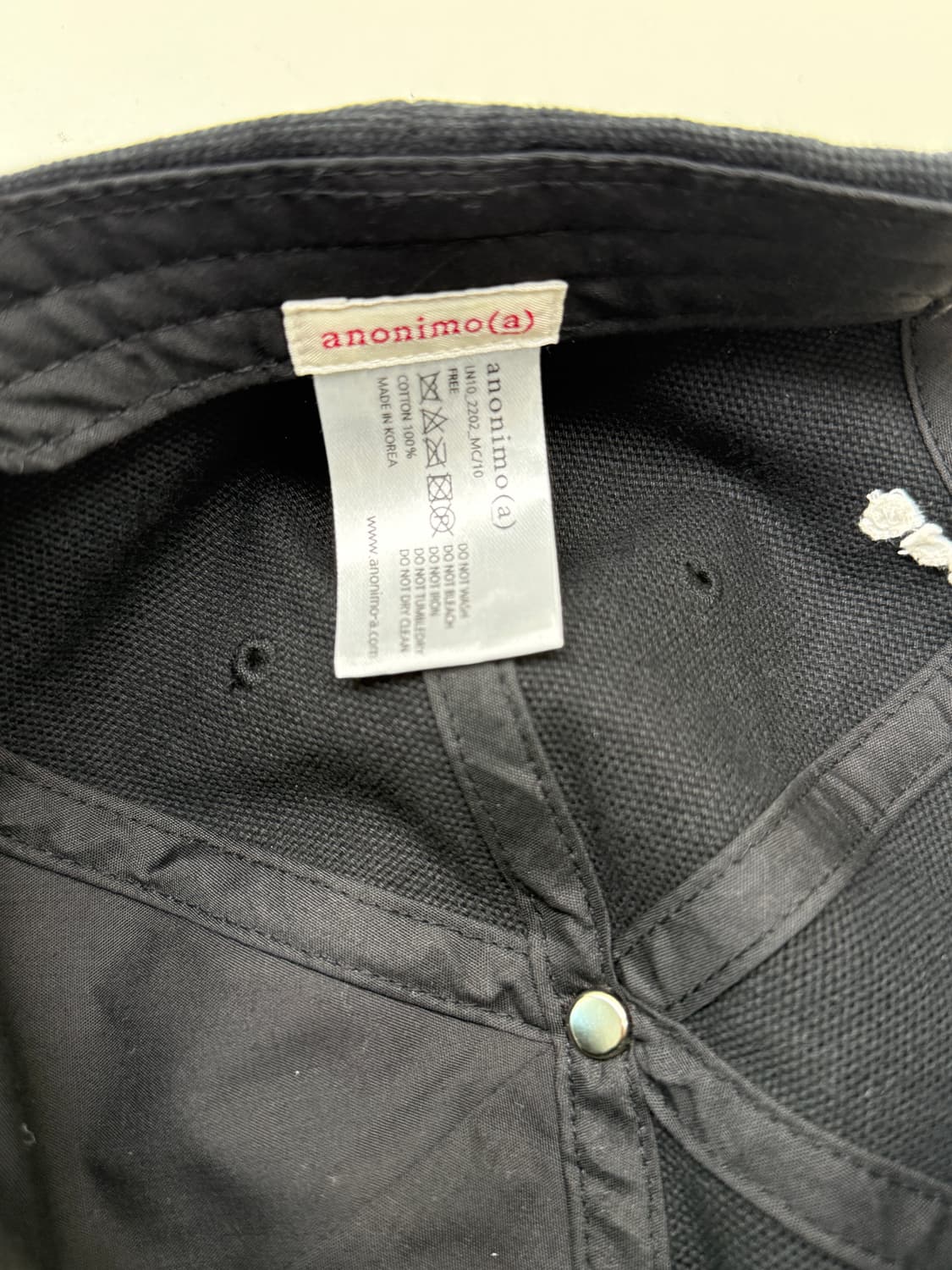 아노니모아노니마 블랙 볼캡 상품이미지6