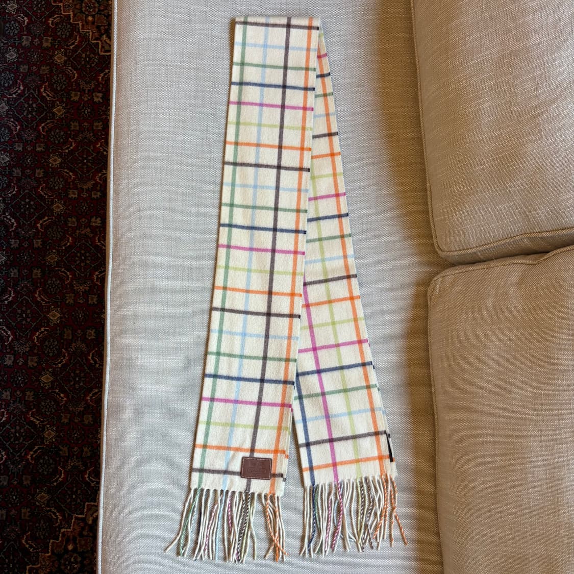 코치 멀티체크 머플러 캐시미어 100% 상품이미지3