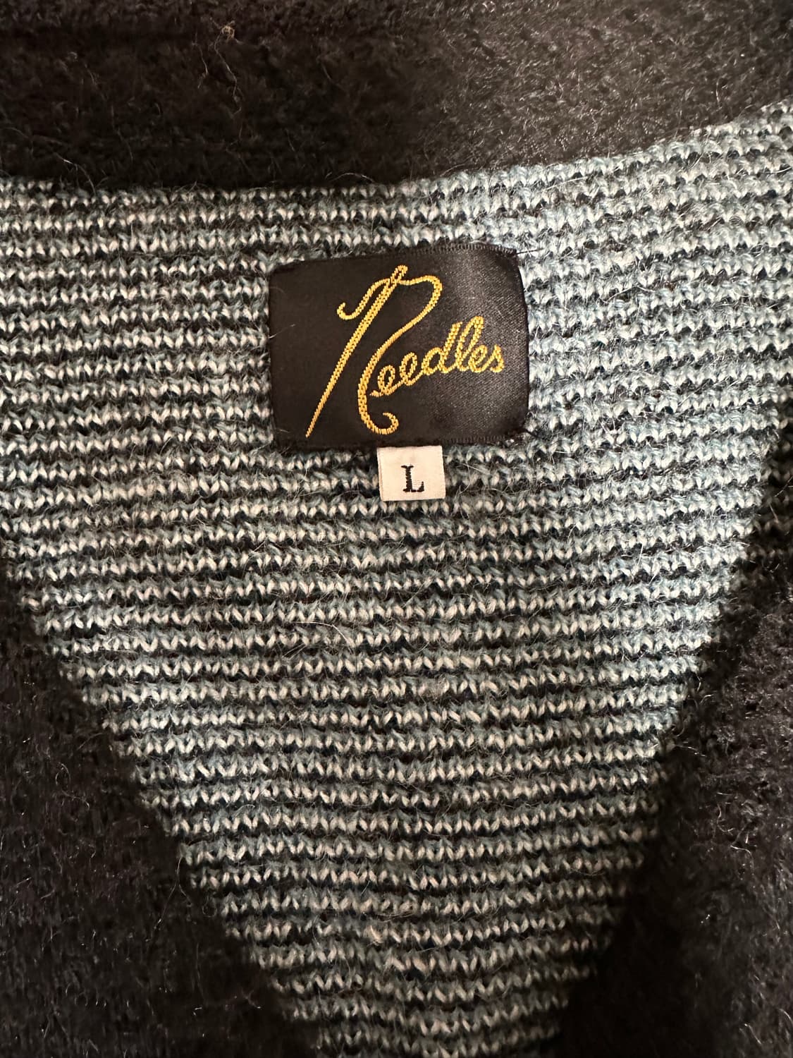 니들스x스튜디오스 별주 빠삐용 모헤어 가디건 블랙 L사이즈 판매합니다 상품이미지5