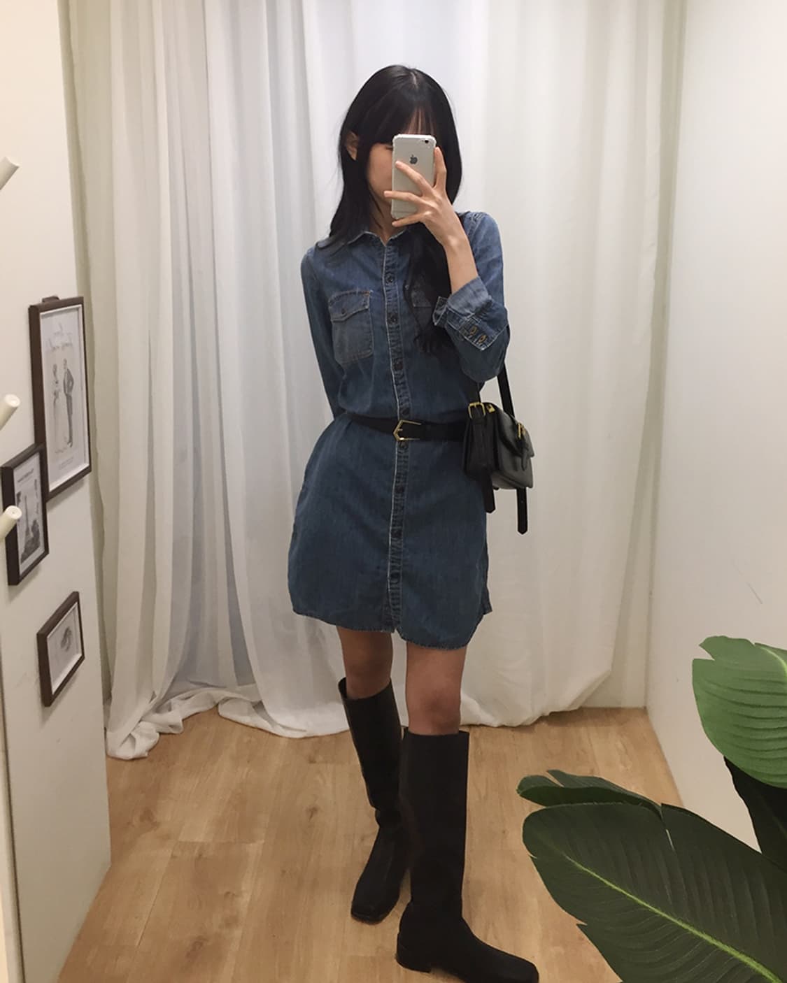 Women GAP Denim Dress 95 상품이미지1