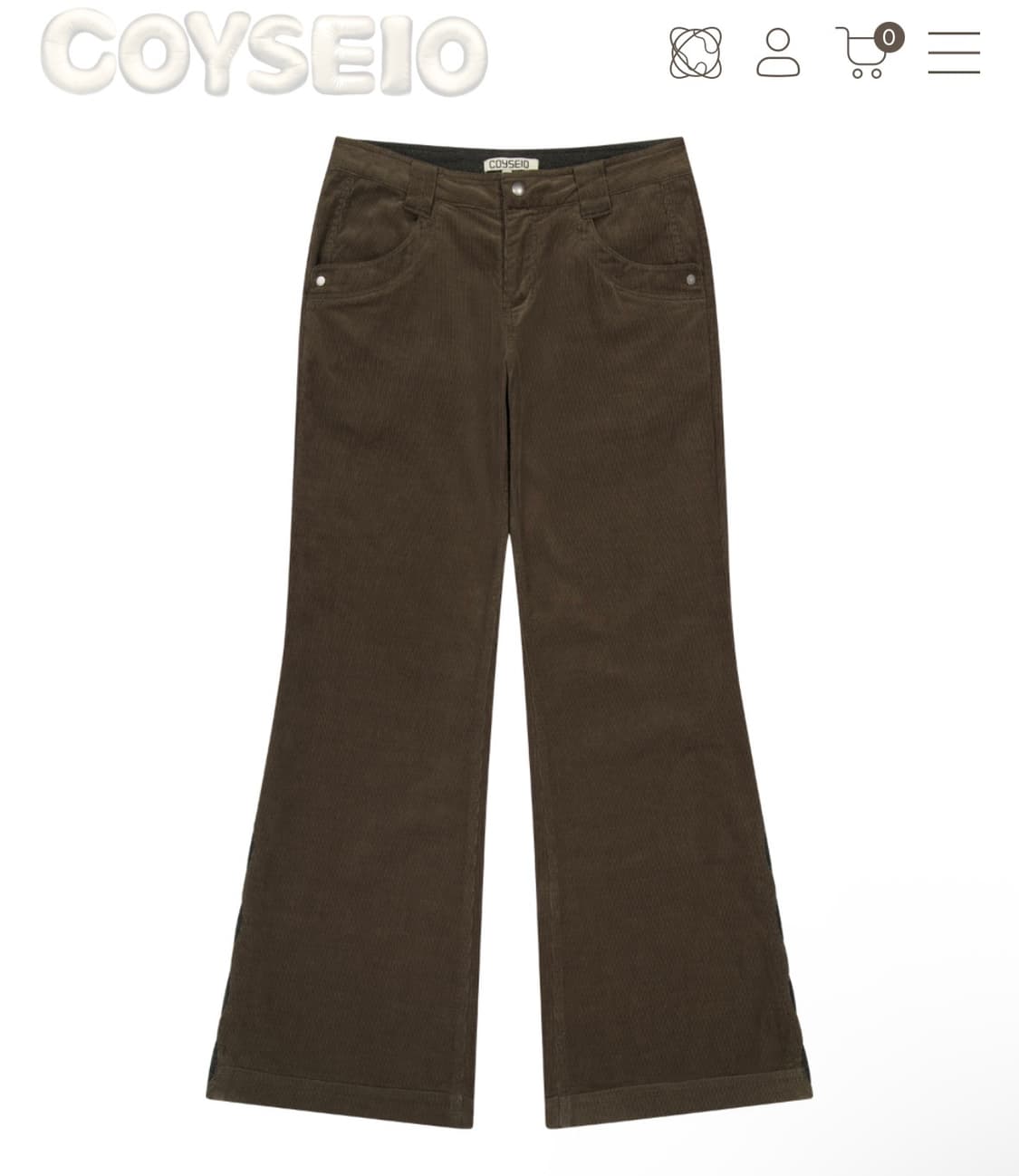 코이세이오) Leaf Cut Corduroy Pants BR 2 상품이미지2