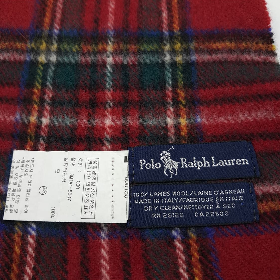 MX377 [Made in Italy] 폴로 램스울 로얄 레드 타탄 체 상품이미지6